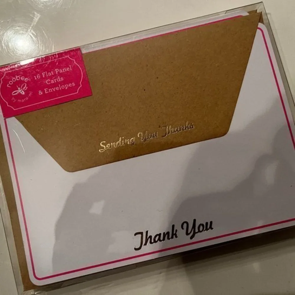 Thank You Cards & Envelopes‎ by Roobee (16 cards) h/cards/specific occasions